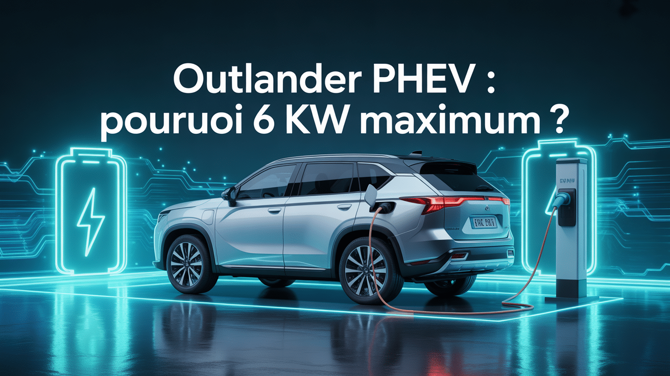 Batterie Outlander PHEV ne recharge que 6 kW borne électrique SUV blanc