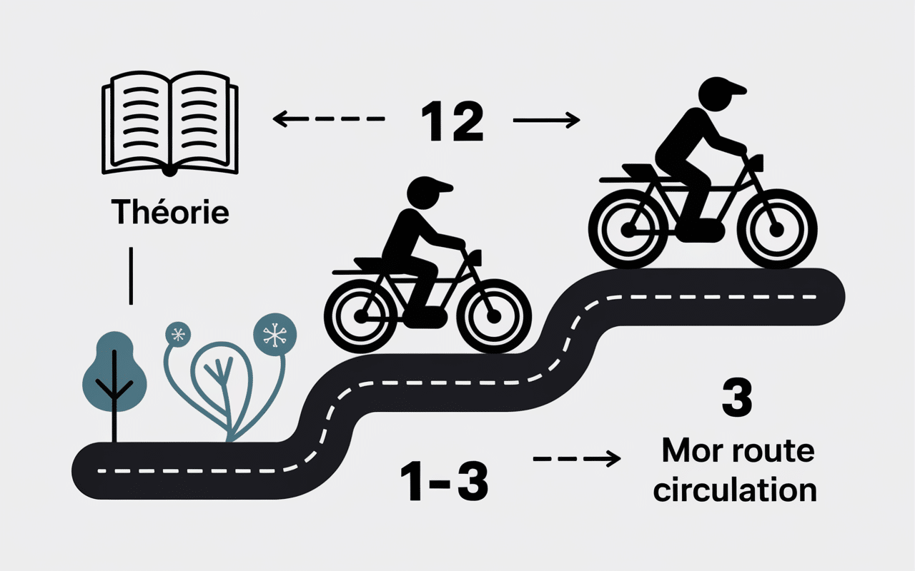 infographie etapes permis moto nantes