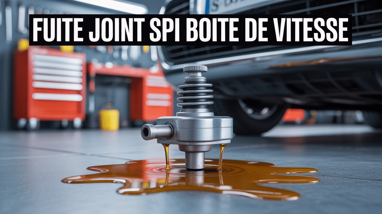 Fuite joint spi boite de vitesse sur sol garage