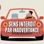 j'ai pris un sens interdit sans faire expres voiture panneau