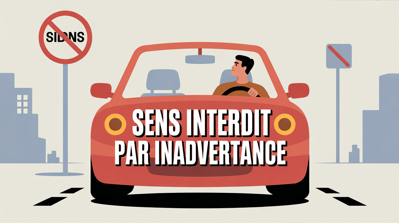 j'ai pris un sens interdit sans faire expres voiture panneau