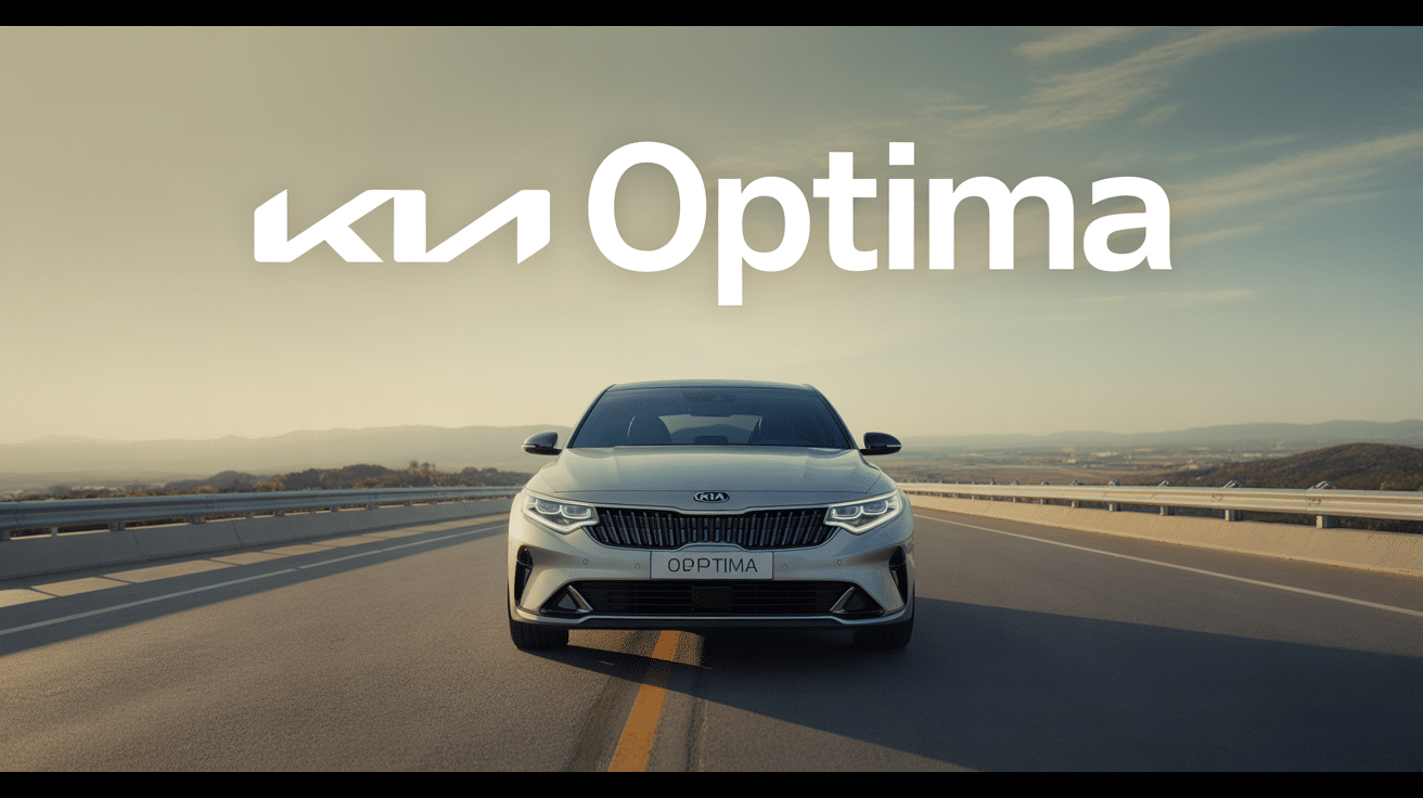 kia optima vue avant design sur route panoramique