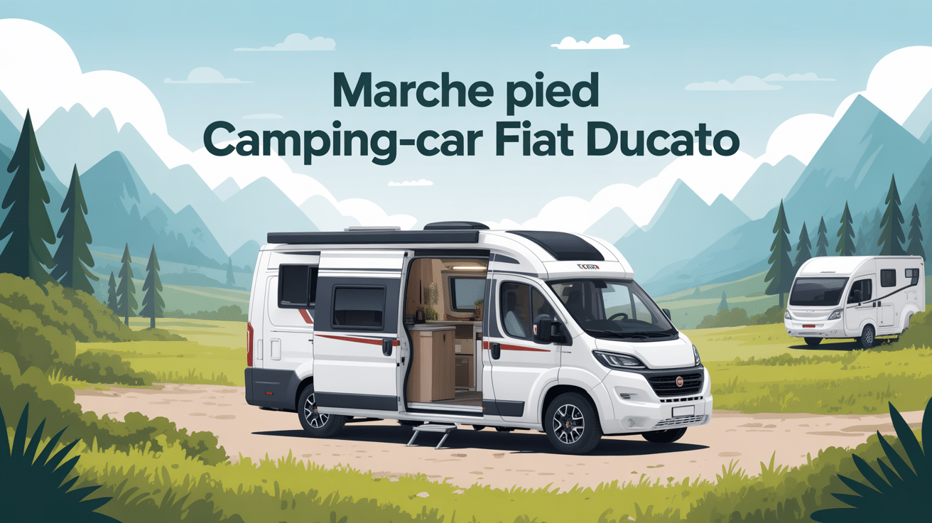 marche pied camping-car fiat ducato deploye en montagne