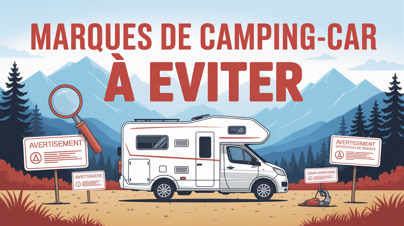 marque de camping-car à éviter image panneau loupe paysage