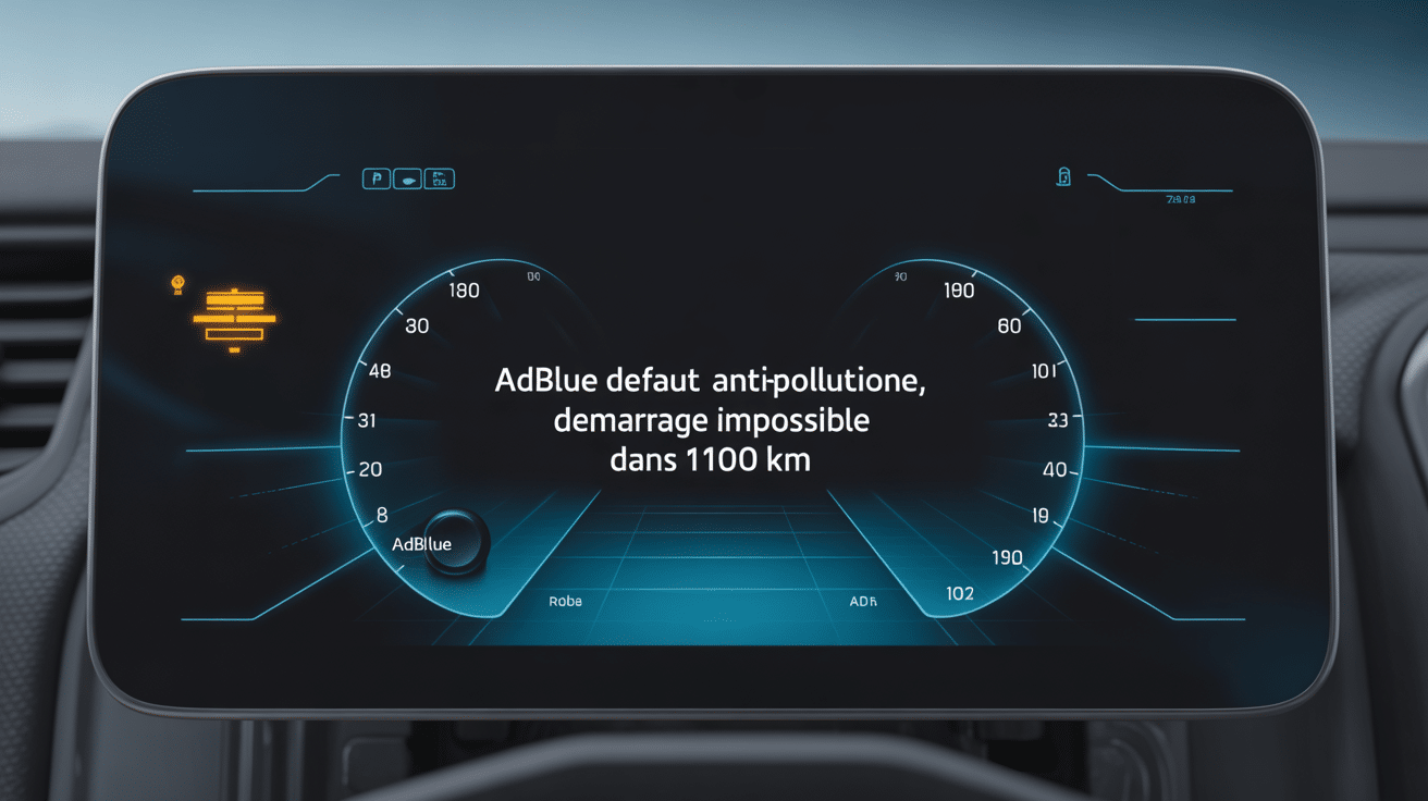 adblue défaut antipollution démarrage impossible dans 1100 km voyant tableau de bord