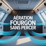 Aeration fourgon sans percer système ventilation visible