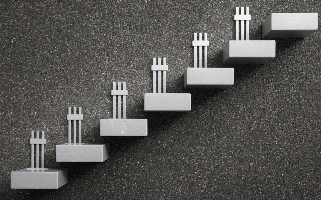 Vue cales camping-car 4 niveaux empilables