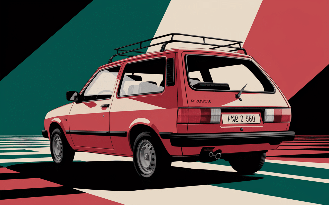 citroen visa van flancs lisses illustration vintage