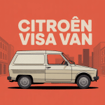 citroen visa van utilitaire vintage stationné bâtiment urbain