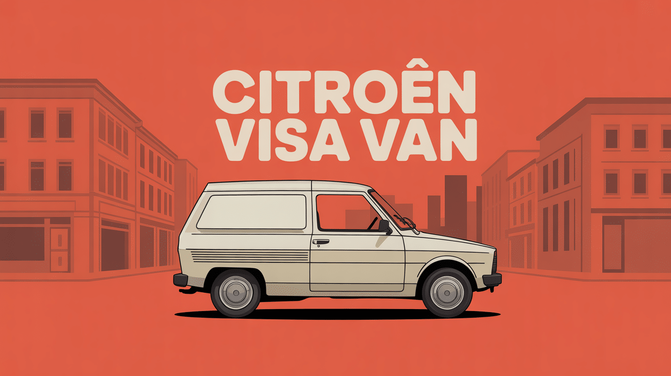 citroen visa van utilitaire vintage stationné bâtiment urbain