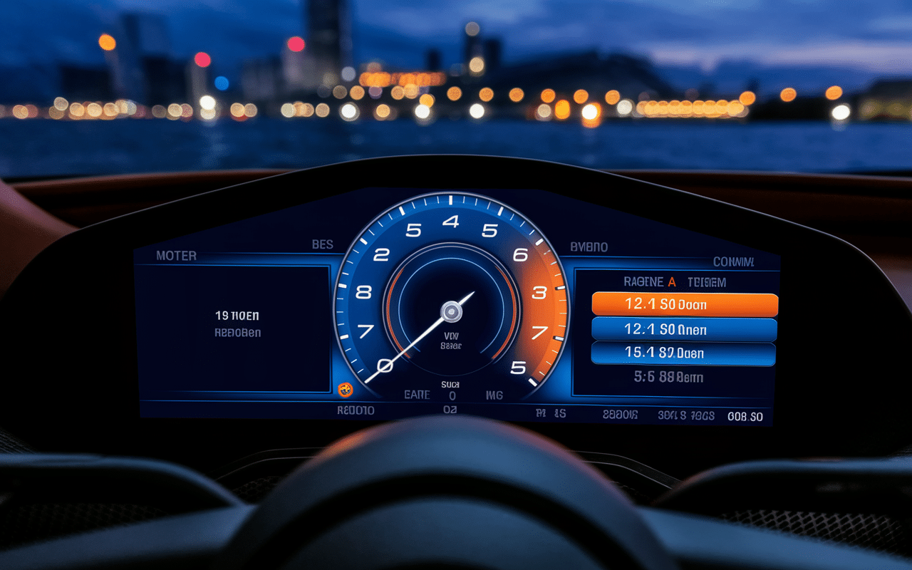 tableau de bord de la clio 3 compteur et voyants allumés