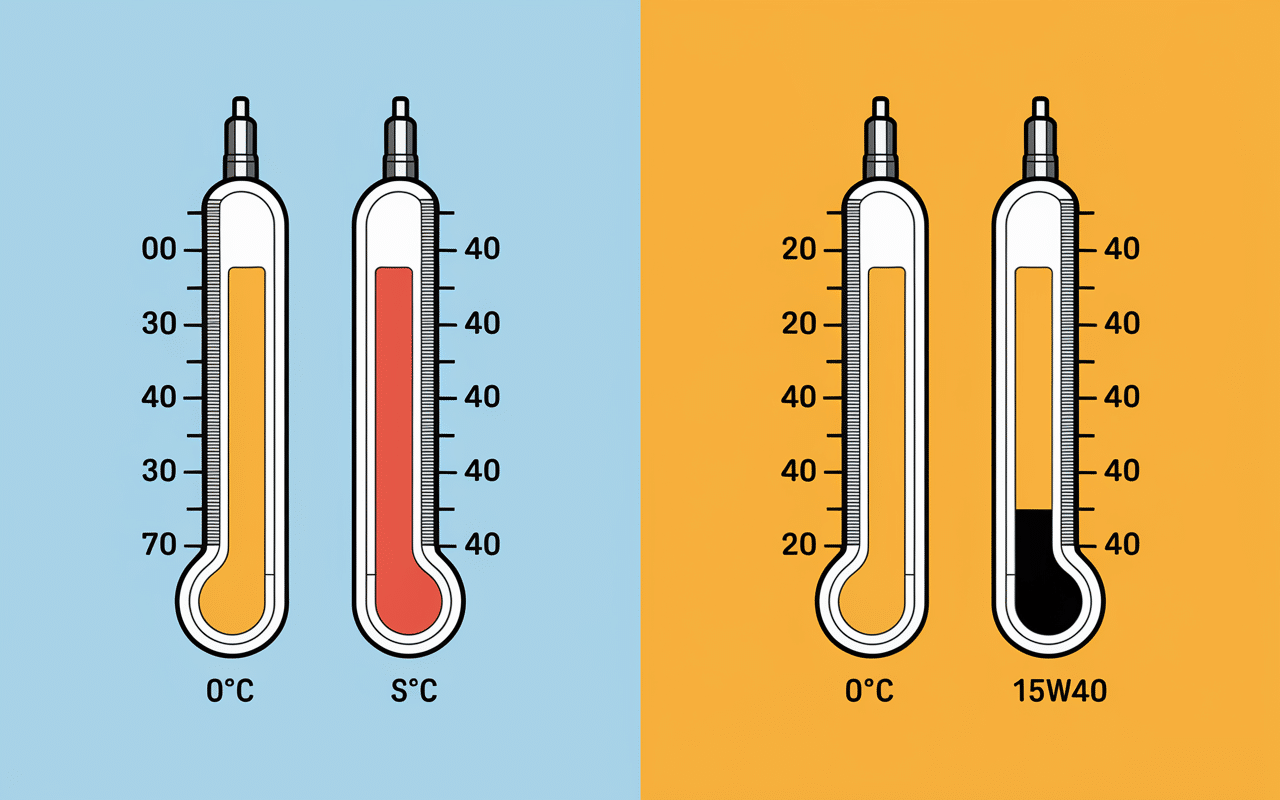 comparatif huile sae 30 ou 15w40 viscosite