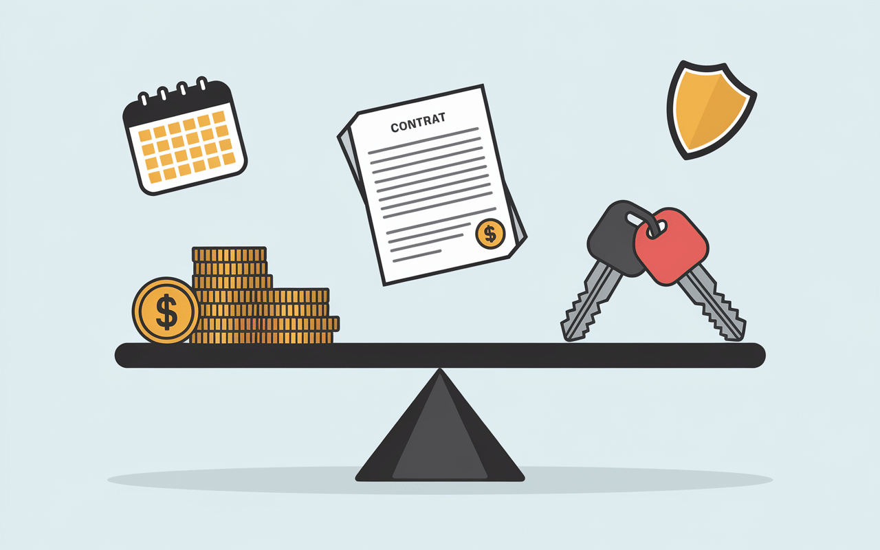 leasing voiture 7 places, balance budget clés