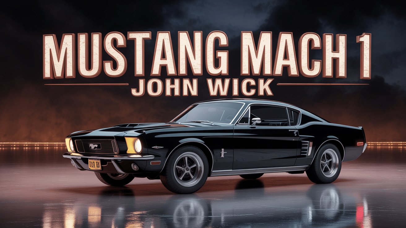 mustang in john wick noire classique cinématographique
