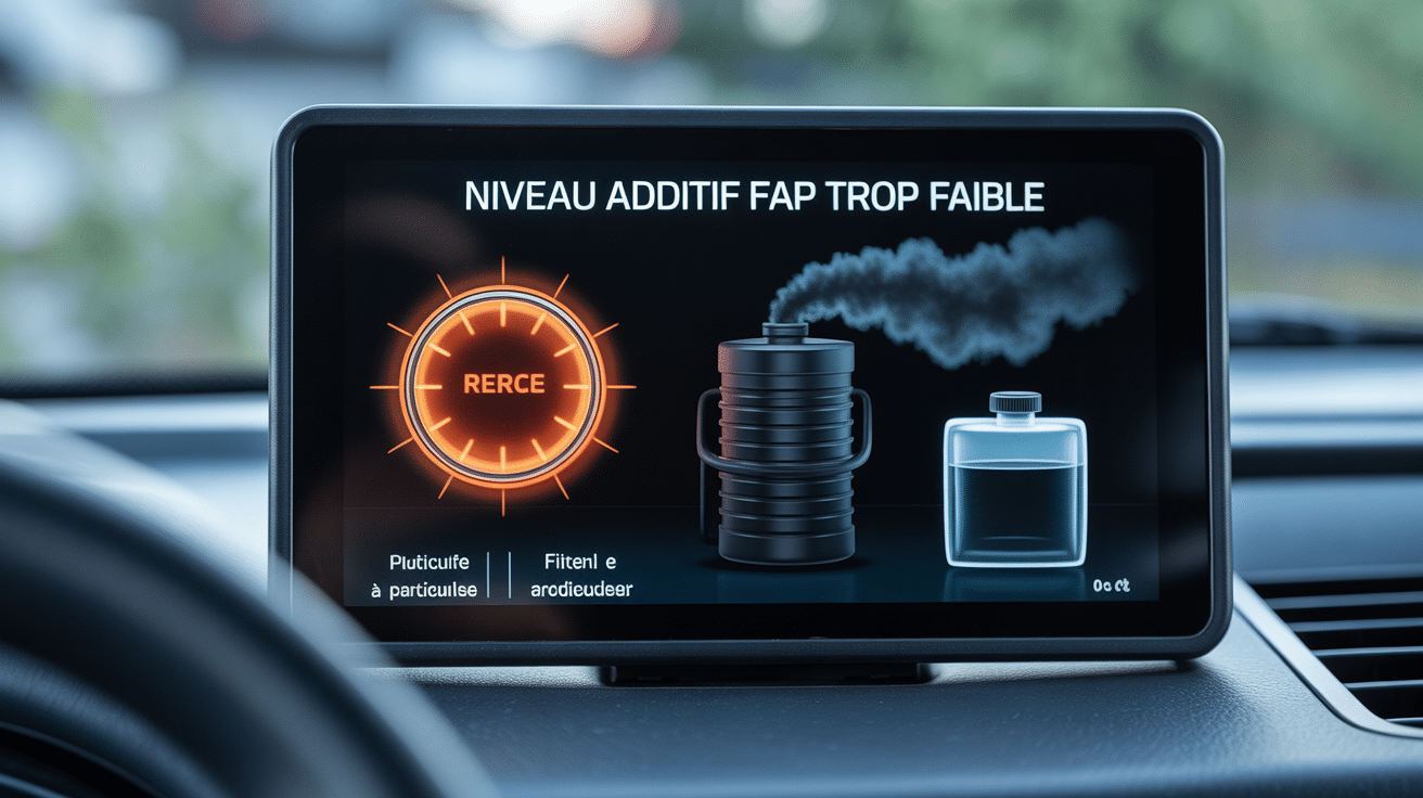 niveau additif fap trop faible voyant tableau de bord filtre à particules