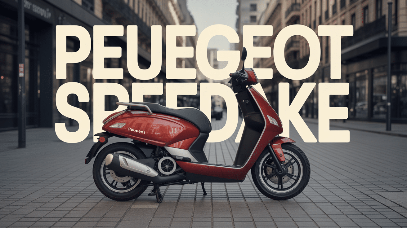 peugeot speedake garé ville scooter moderne