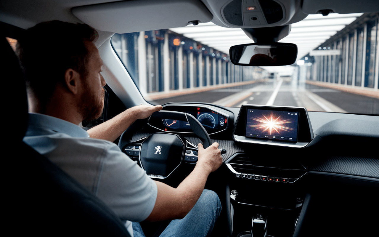 Réaction conducteur voyant service 208 actif