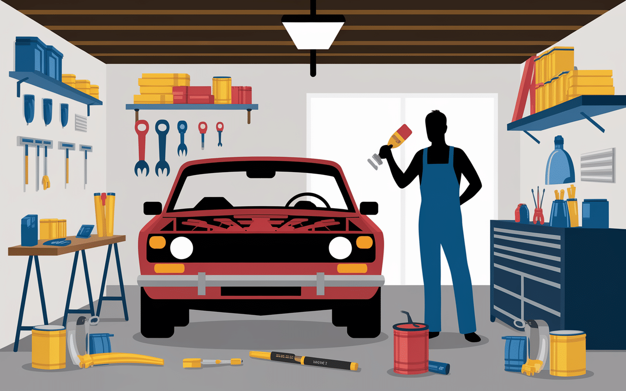 Repeindre sa voiture gratuitement, garage bricolage amateur