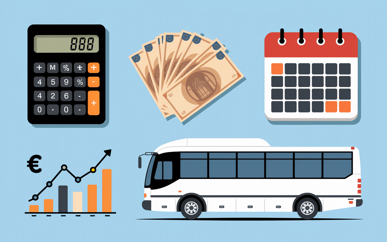 Tarif location minibus 9 places Leclerc prix et calcul