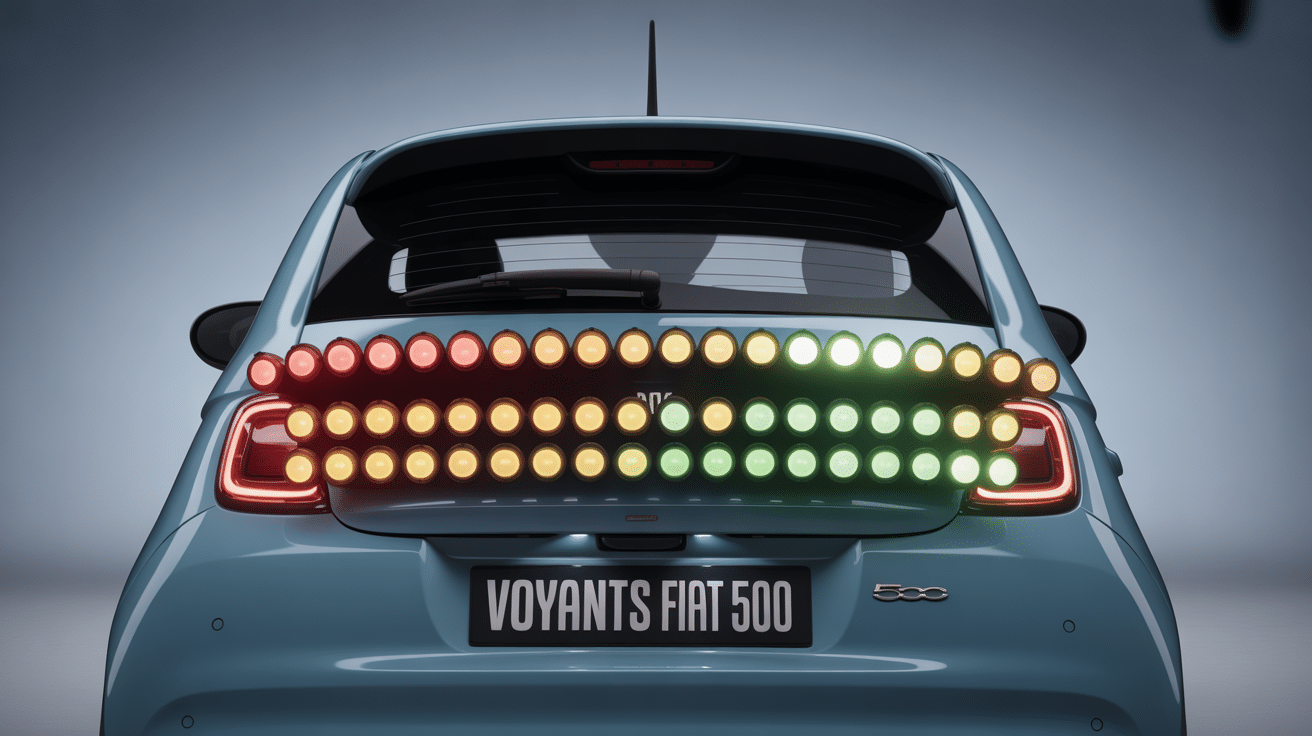 Tableau de bord voyant Fiat 500