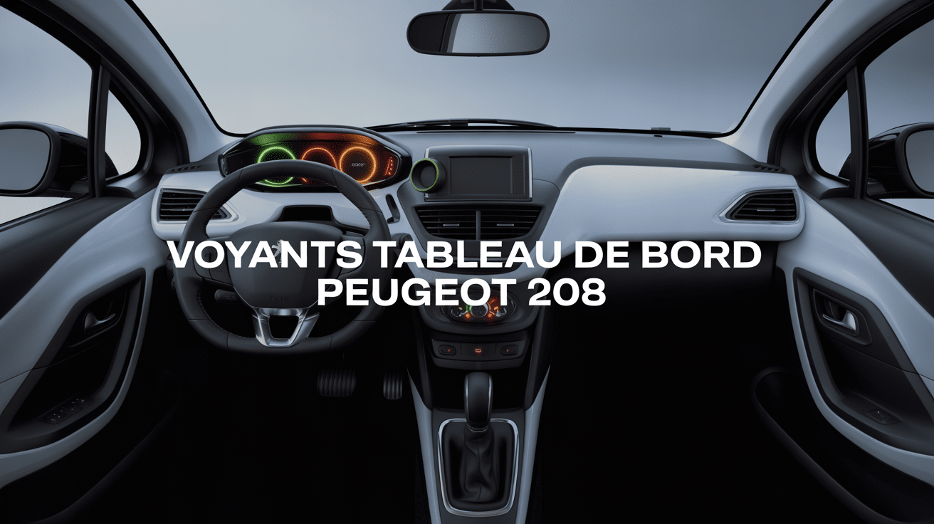 Voyants tableau de bord Peugeot 208 modernes
