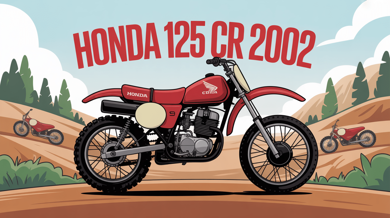 125 cr 2002 motocross rouge blanche illustration