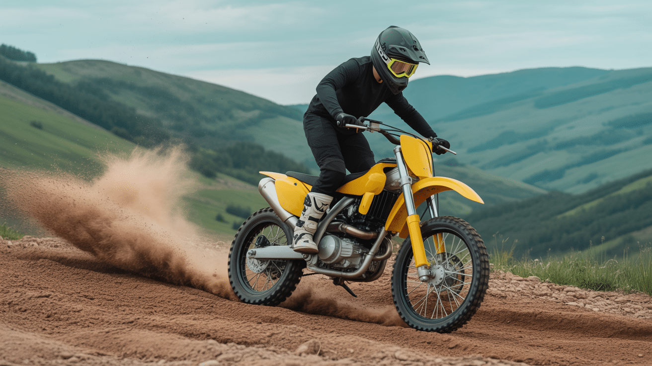 125 rm 2000 en action sur piste cross