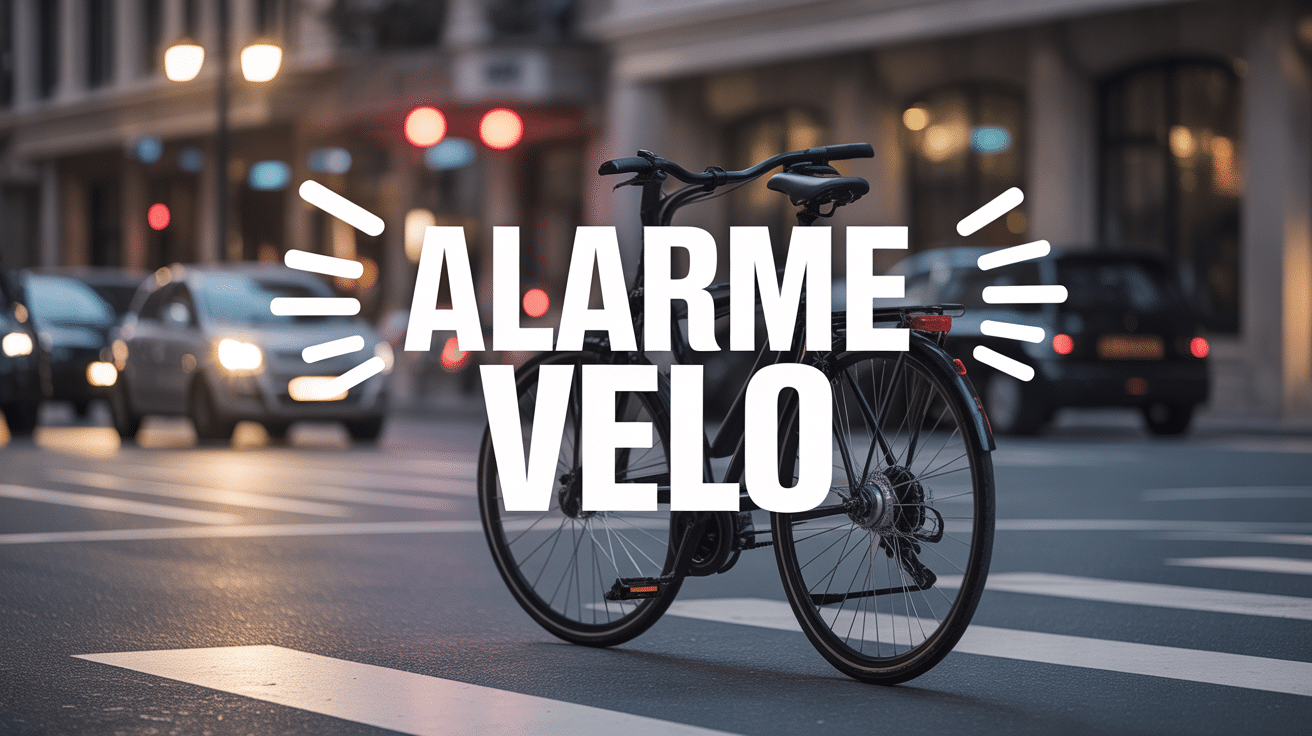 Vélo équipé alarme velo en ville sécurisée