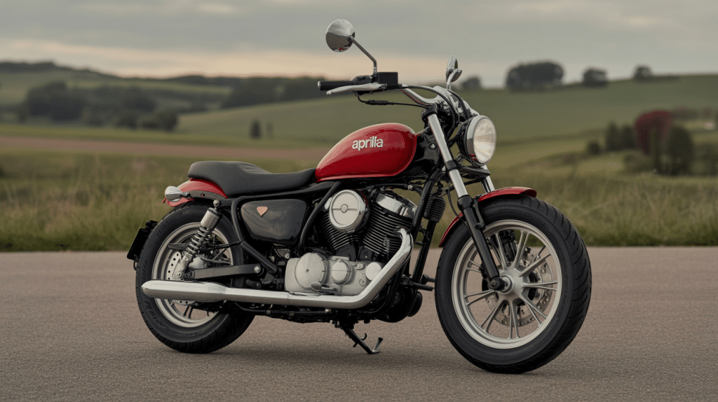aprilia red rose 125 moto custom rouge noire