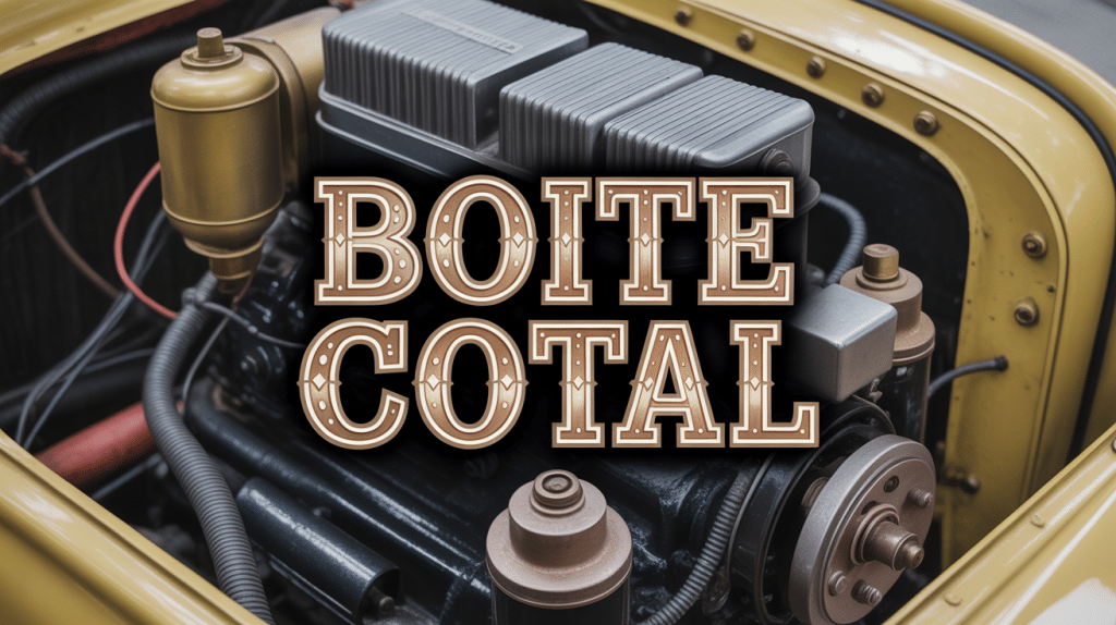 Vue moteur boite Cotal transmission électromagnétique ancienne