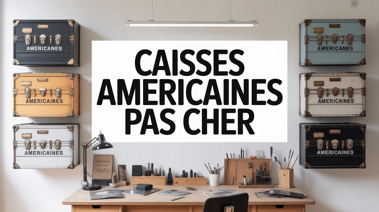 atelier moderne caisses américaines pas cher sur mur blanc