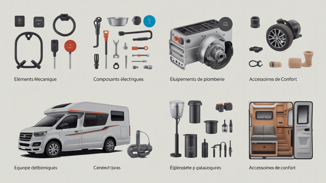 catalogue pièces détachées camping-car assortiment accessoires