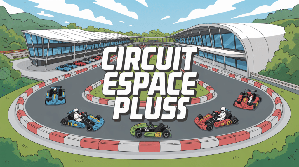 Vue aérienne circuit espace plus karting