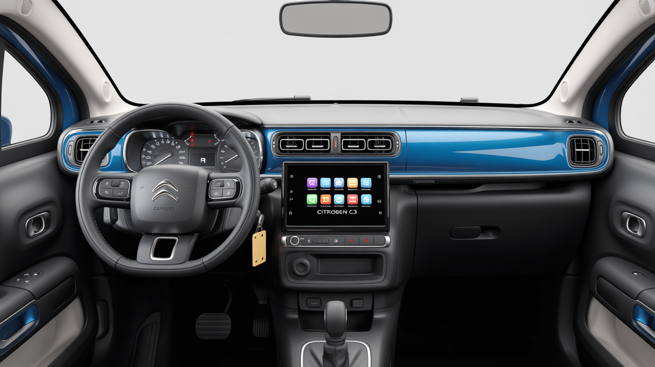 citroen c3 carplay intérieur écran tactile smartphone