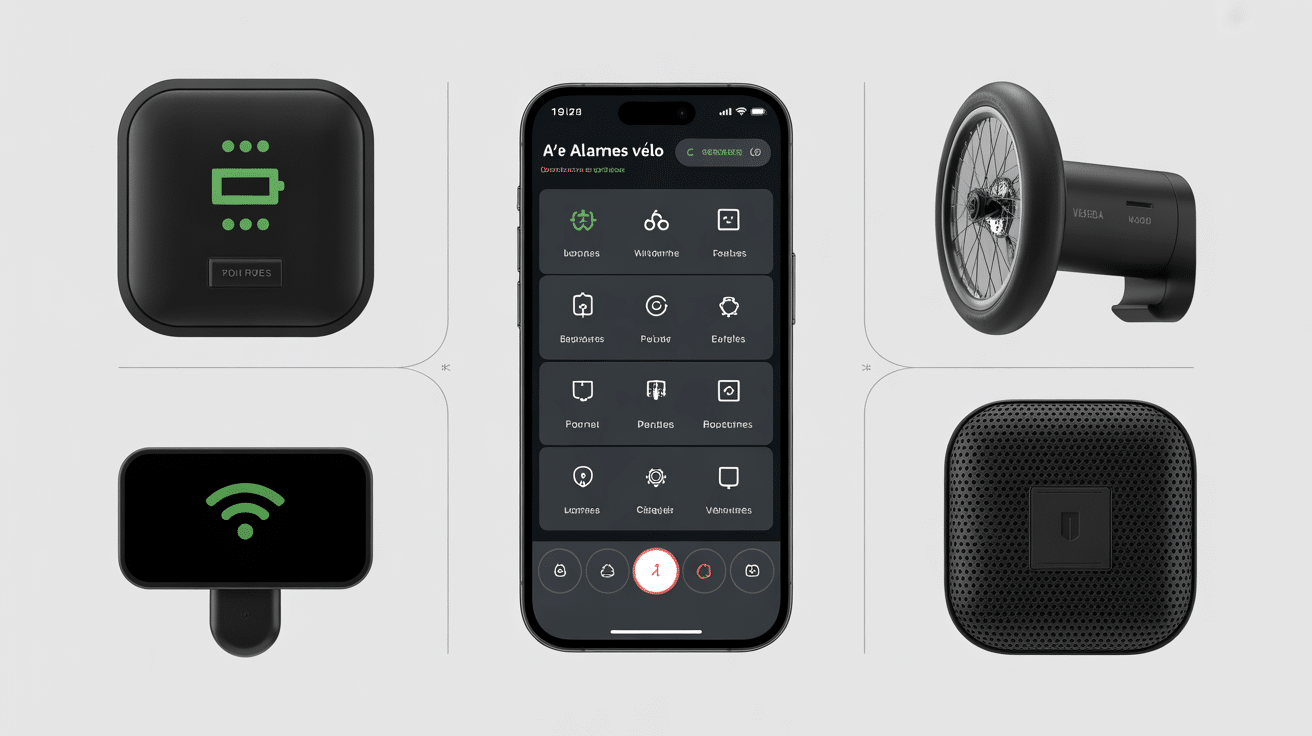 Différents types d'alarme velo visuel comparatif