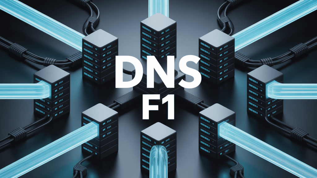 illustration f1 dns réseau servers connectés