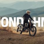 honda hm action moto tout terrain paysage montagneux