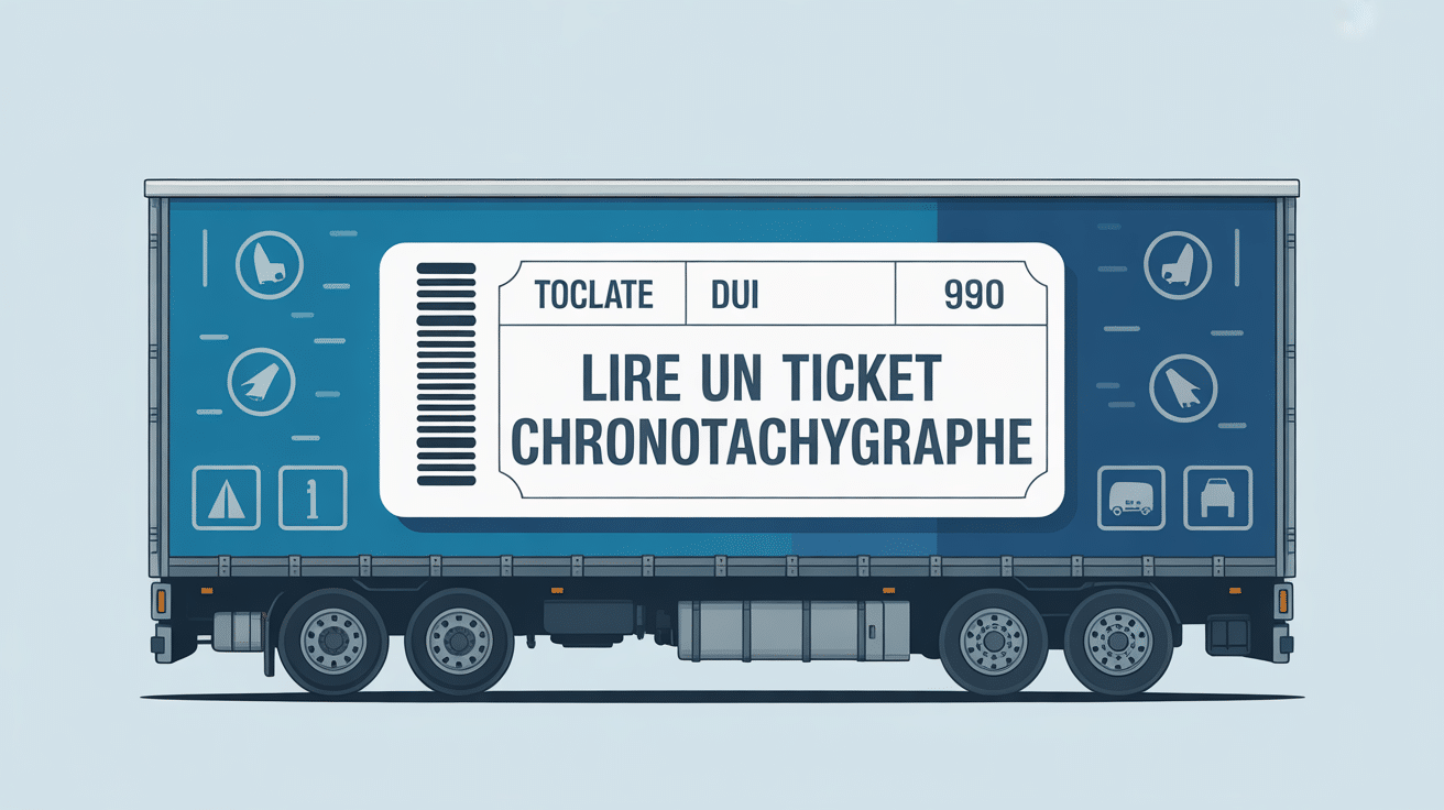 Lire un ticket chronotachygraphe tableau de bord symbole