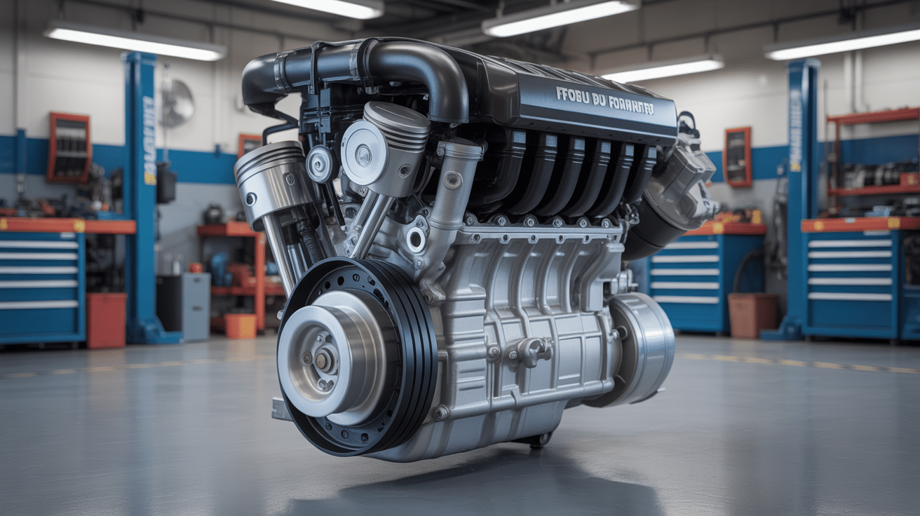 Vue coupe moteur puma ford transit atelier