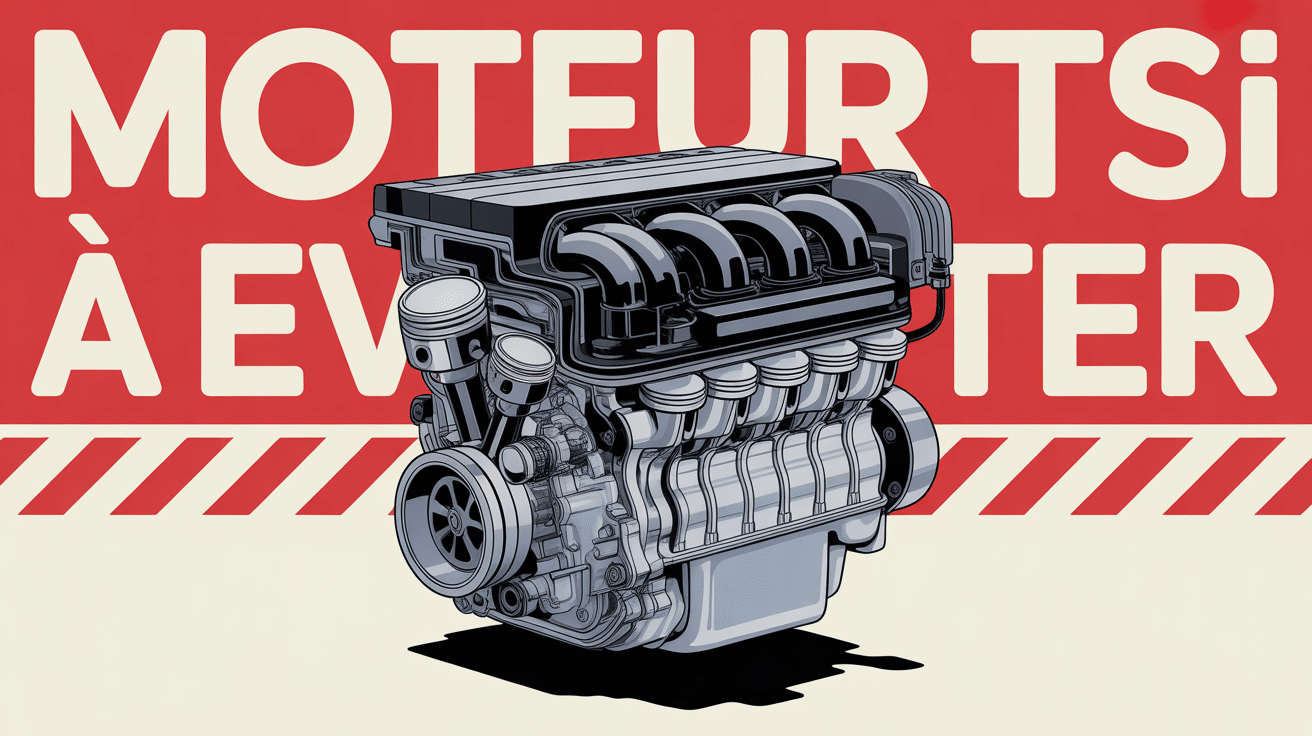 Vue coupe moteur tsi à éviter chaîne pistons turbo