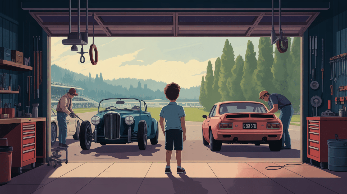 peter miles pilote enfant paddock héritage course