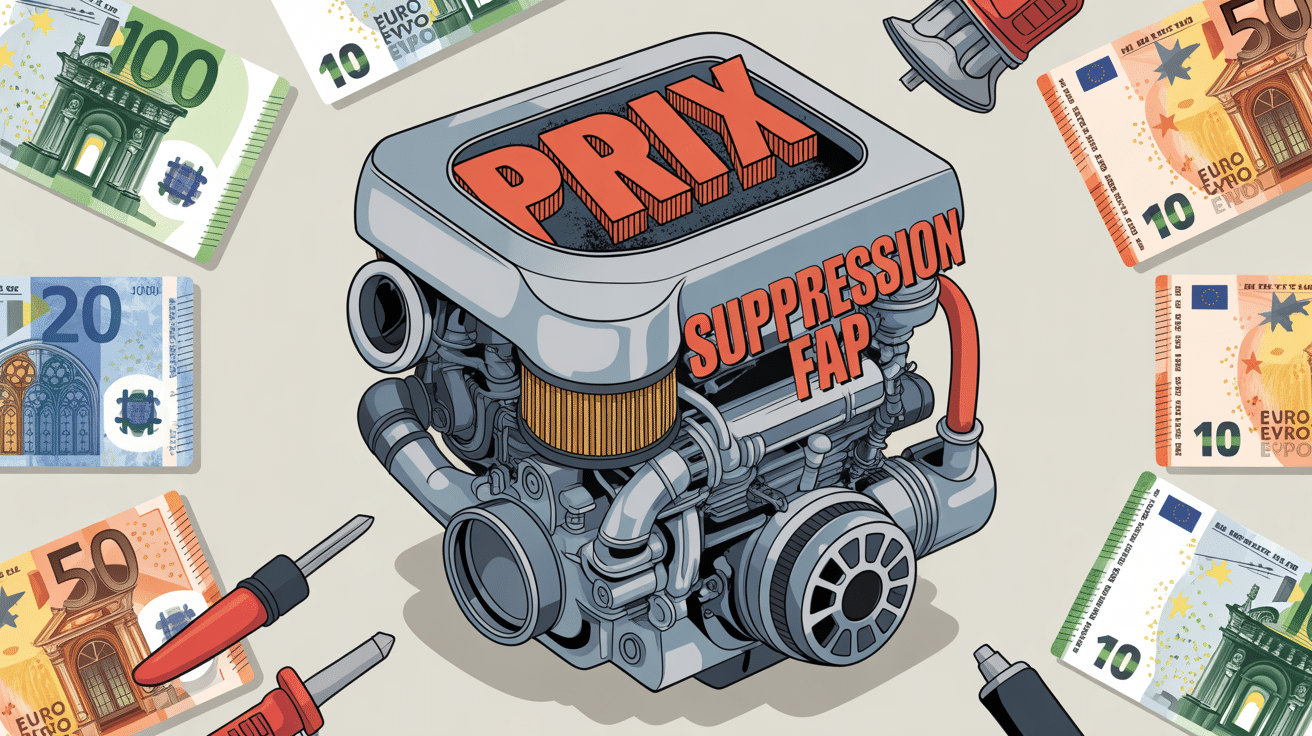 Suppression FAP tarif illustration moteur outils euros