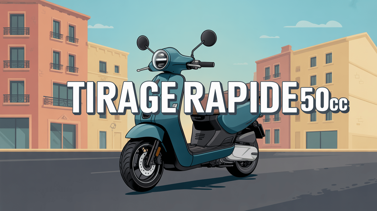 Tirage rapide 50cc sur poignée scooter en ville