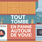 Tout tombe en panne autour de moi illustration cuisine avec pannes