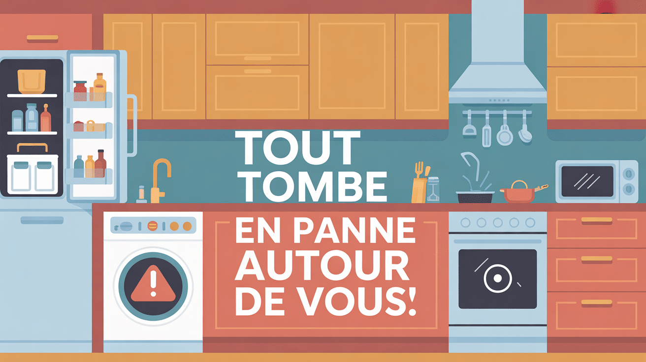 Tout tombe en panne autour de moi illustration cuisine avec pannes