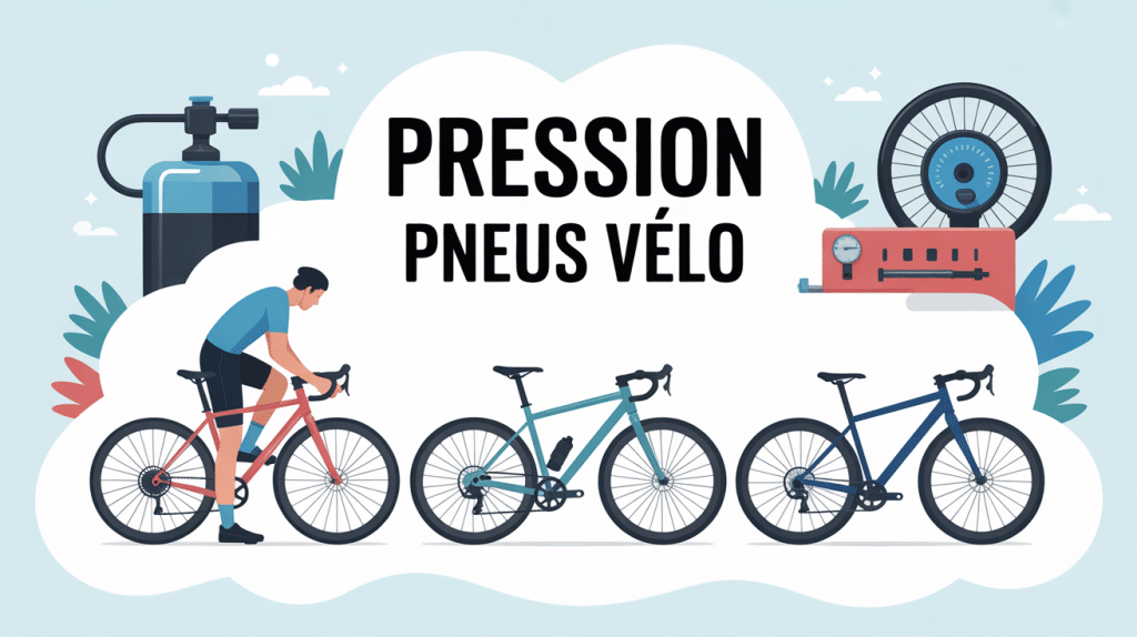 air for bikes cycliste règle pression pneus, cadre, pompe et manomètre
