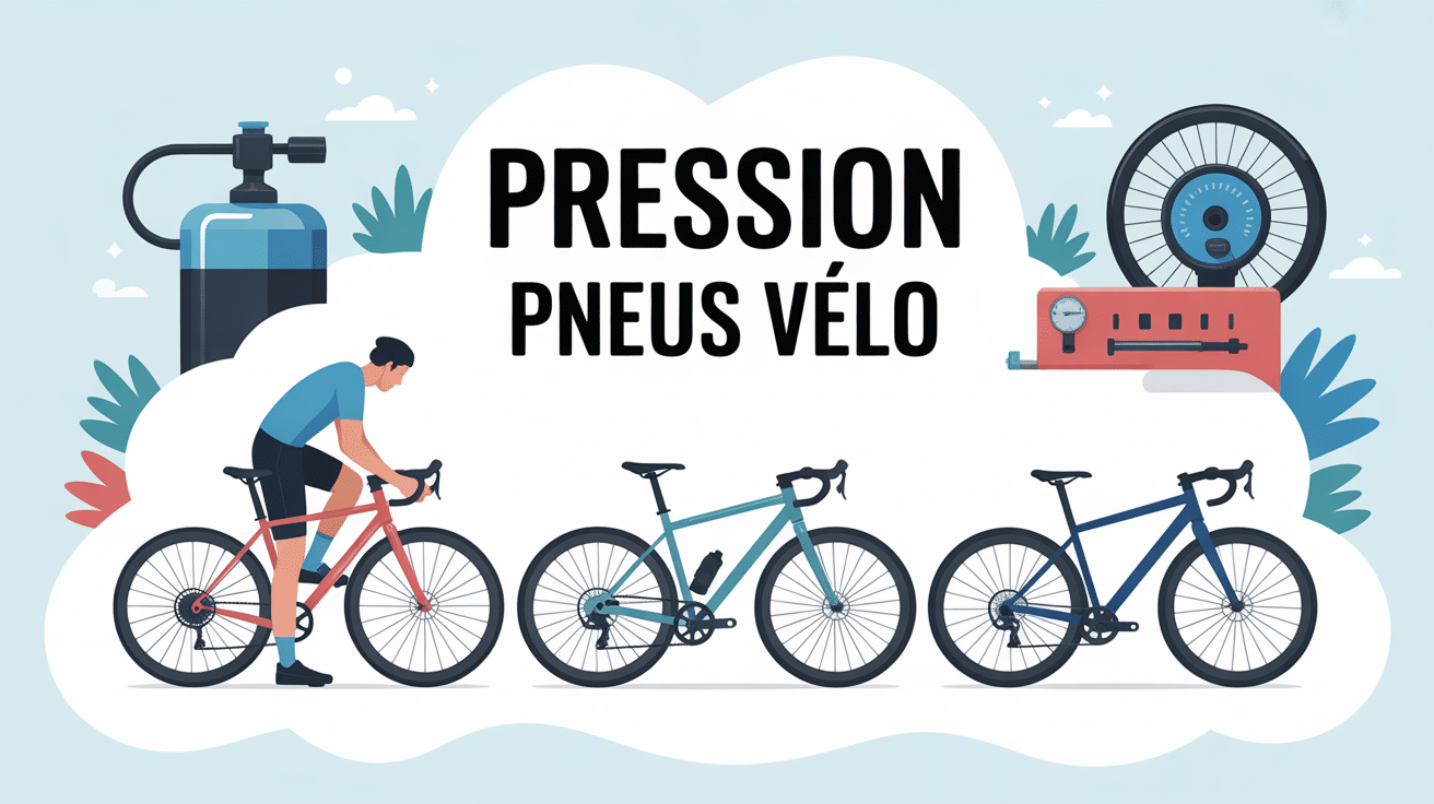 air for bikes cycliste règle pression pneus, cadre, pompe et manomètre