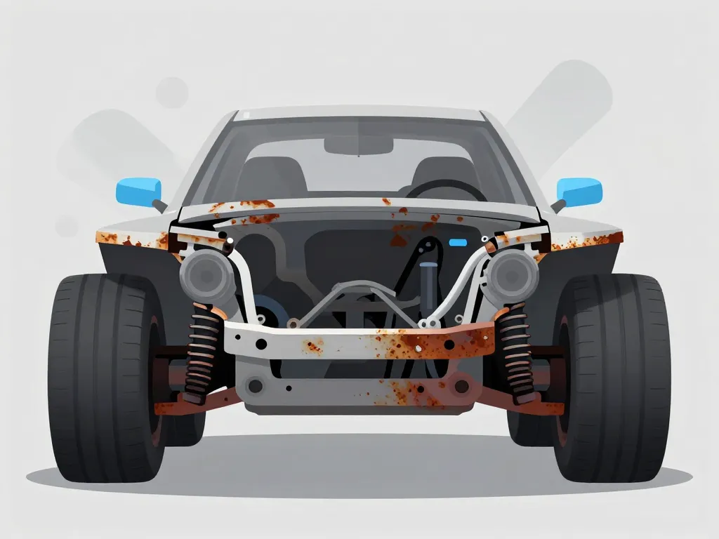 corrosion berceau vue châssis rouillé risques