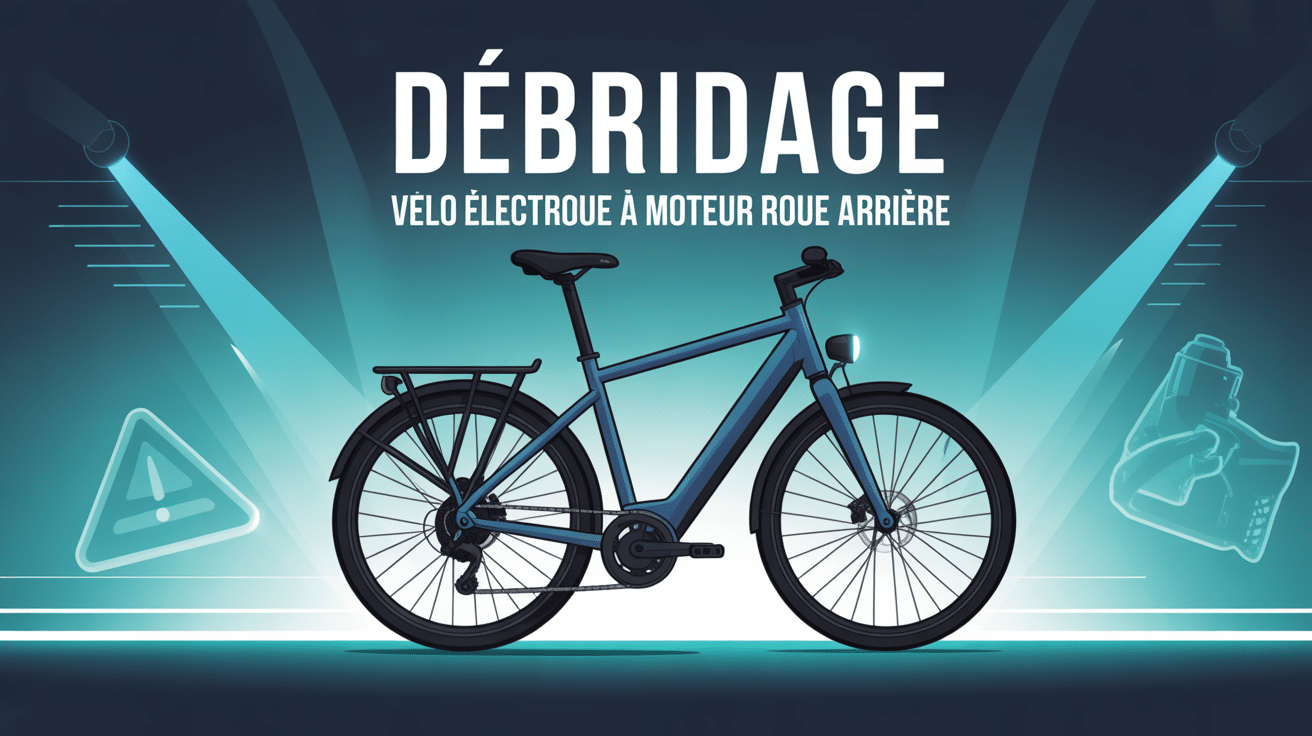 débrider vélo électrique moteur roue arrière image technique sécurité