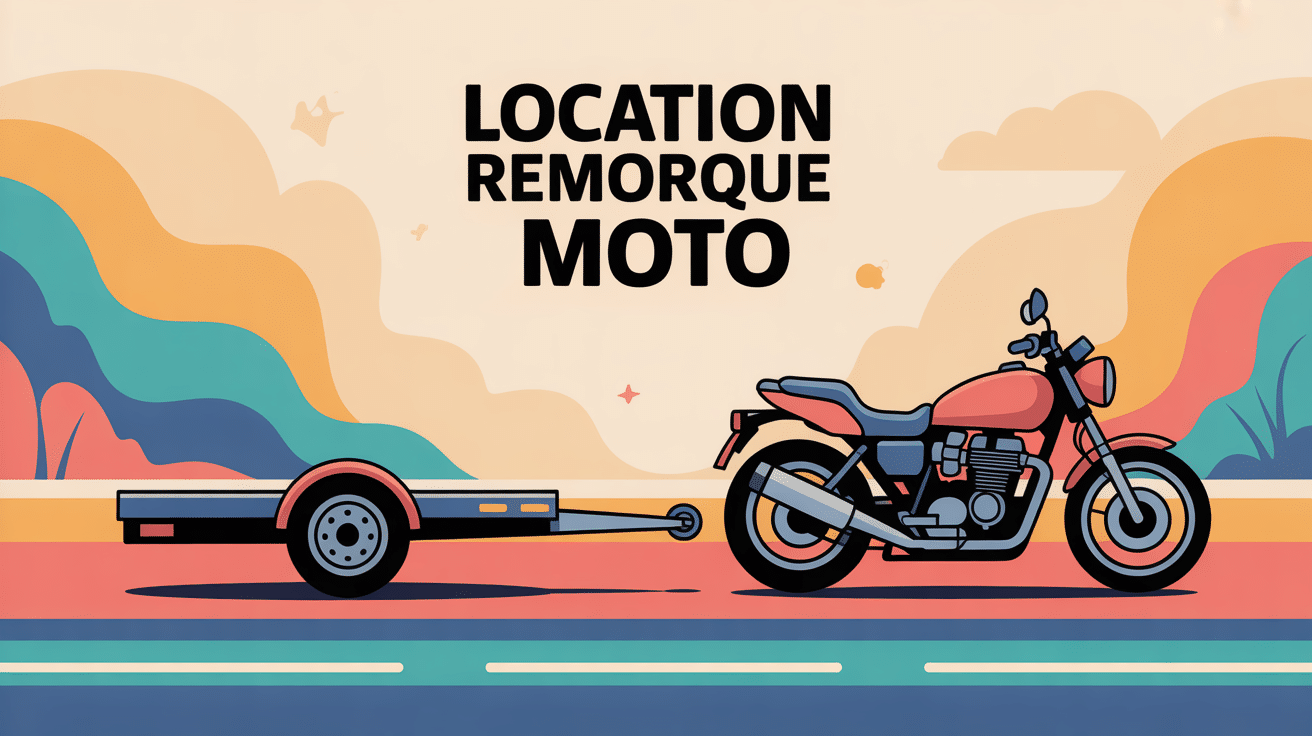 Location remorque moto image moderne sécurité et praticité